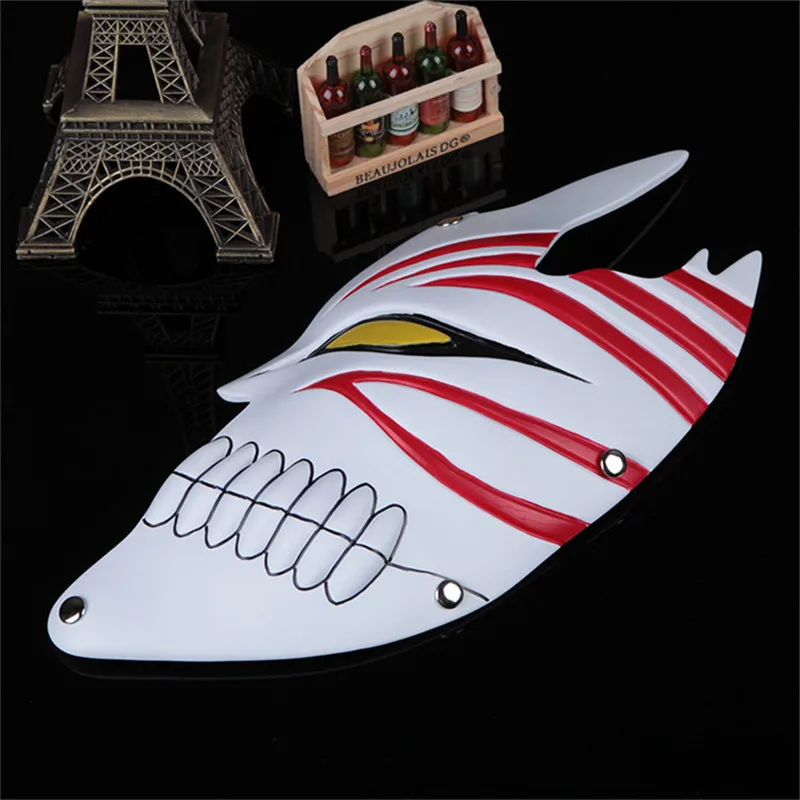 Grade Resin Bleach mask Kurosaki Ichigo Halloween theme Anime reality show props Adults half-face Carnival Costume FA107 (8)
