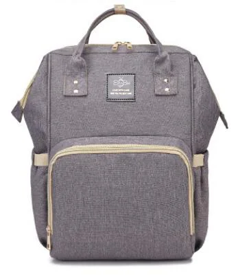 Модернизированная сумка для подгузников Многофункциональный Водонепроницаемый рюкзак для путешествий подгузник сумки для ухода за ребенком большой емкости стильный и прочный - Цвет: Dark Grey