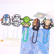 6 шт./партия, Звездные войны, Kawaii, Мультяшные персонажи, канцелярская Скрепка Закладка, рекламные