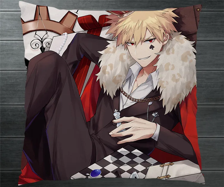 Boku No My Hero Академия Bakugou Katsuki двухсторонняя подушка чехол 40x40 см искусственный