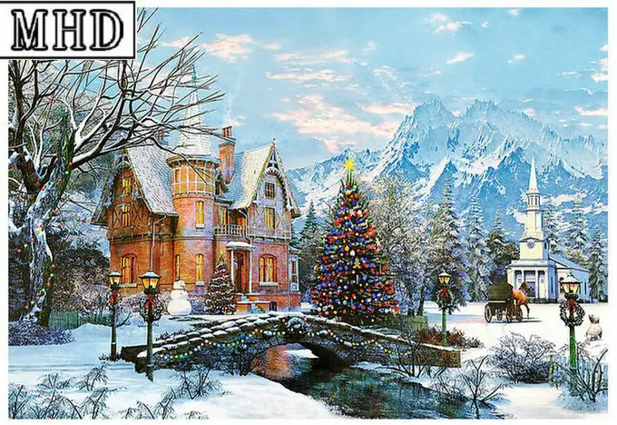 Домики доминик дэвисон. Пазлы с зимней тематикой. Пазлы зима. Кейт степлтон художник. Dennis lewan рождество картины.