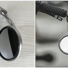 Хромированная панель конец зеркало заднего вида один True Vision Регулируемый поплавок Кафе Racer