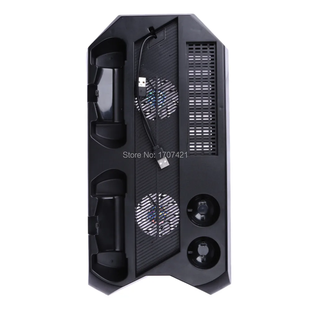 PS4 Pro Vertical Stand Cooling Fan for PS4 Pro Dual Controller Gamepad Charging Stand Holder for PS4 Pro for PS VR Game Controller Console (2)