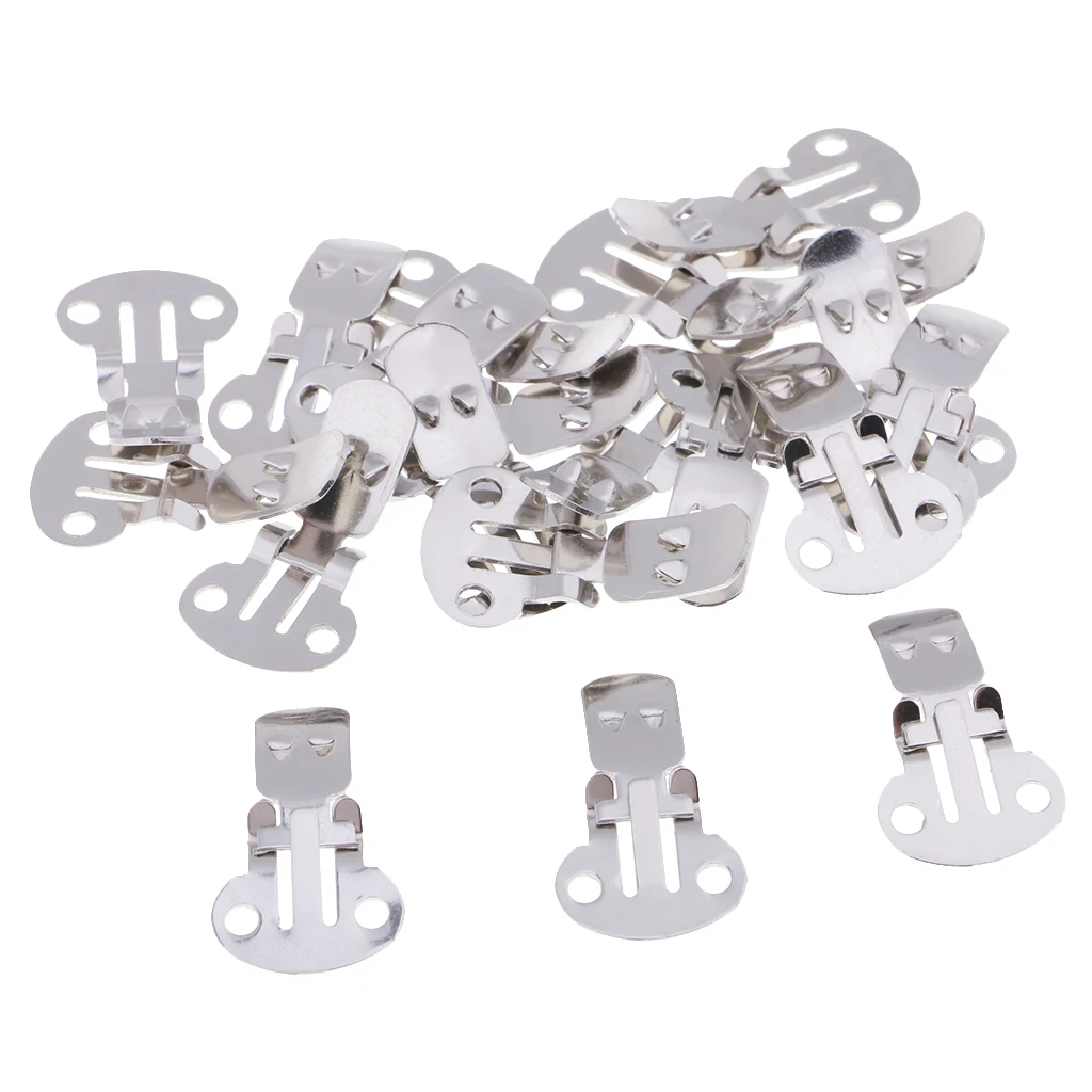Wholesale 60 Pieces Assorted Size Stainless Steel Blank Shoe Clips Bulk Supplies for DIY Crafts