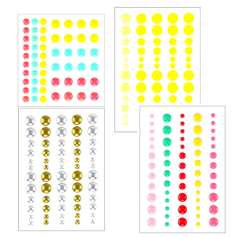 Красочные сахарные спринклеры самоклеющиеся эмалированные точки смолы наклейки для скрапбукинга/поделки/Декор с помощью открыток