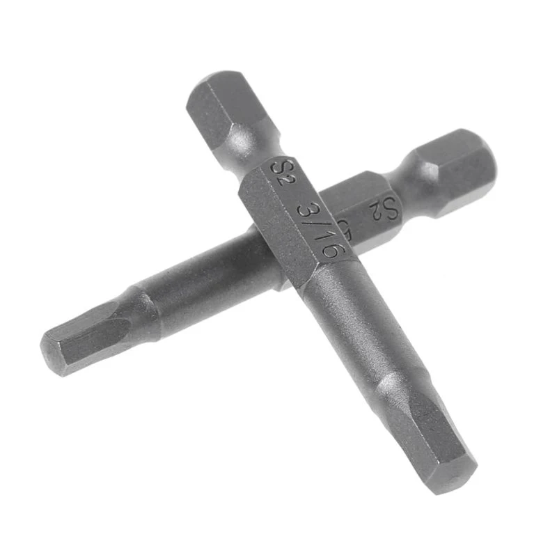 HLZS-10Pcs магнитный шестигранный отвертка бит сталь 1/4 дюймов шестигранный хвостовик винт набор драйверов 50 мм