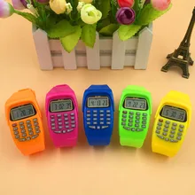 Многофункциональный цифровой калькулятор NOYOKERE с светодиодный функцией часов, повседневные силиконовые спортивные часы для детей