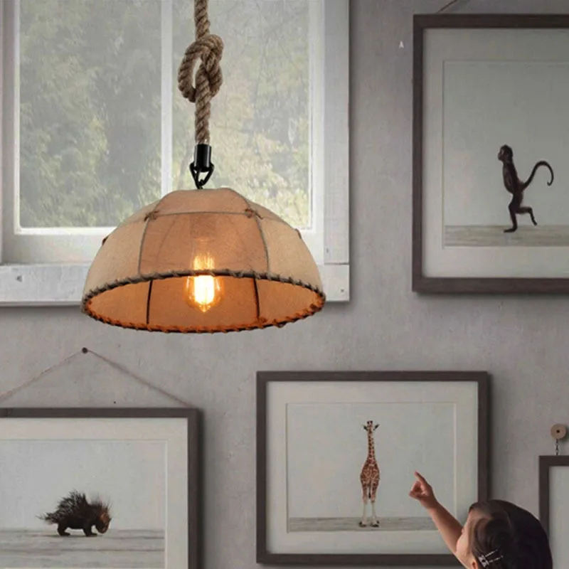 Льняная люстра в стиле ретро для гостиной спальни столовой прихожей|retro modern|light