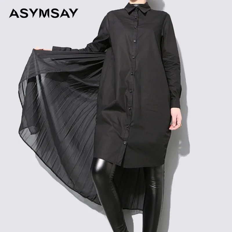 Рубашки с длинными хвостами короткое спереди и длинное сзади Топ oversized boyfriend