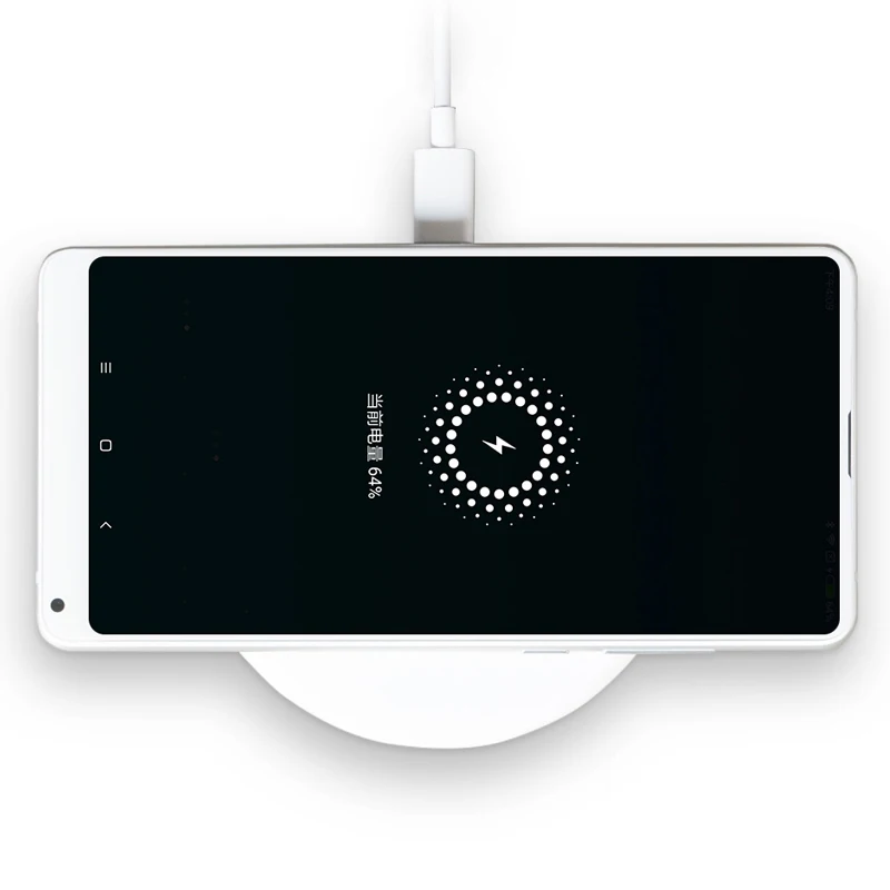 Оригинал Xiao mi беспроводной Char ger Qi Смарт Быстрая зарядка type C для X 2S iPhone 8 plus Sumsung S8