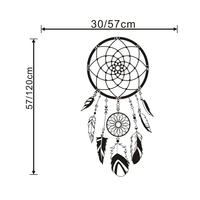 Ловец снов Наклейка на стену виниловая большая Ловец снов Наклейка Декор Детская Наклейка Бохо Настенный декор племенная Наклейка на стену s T180322