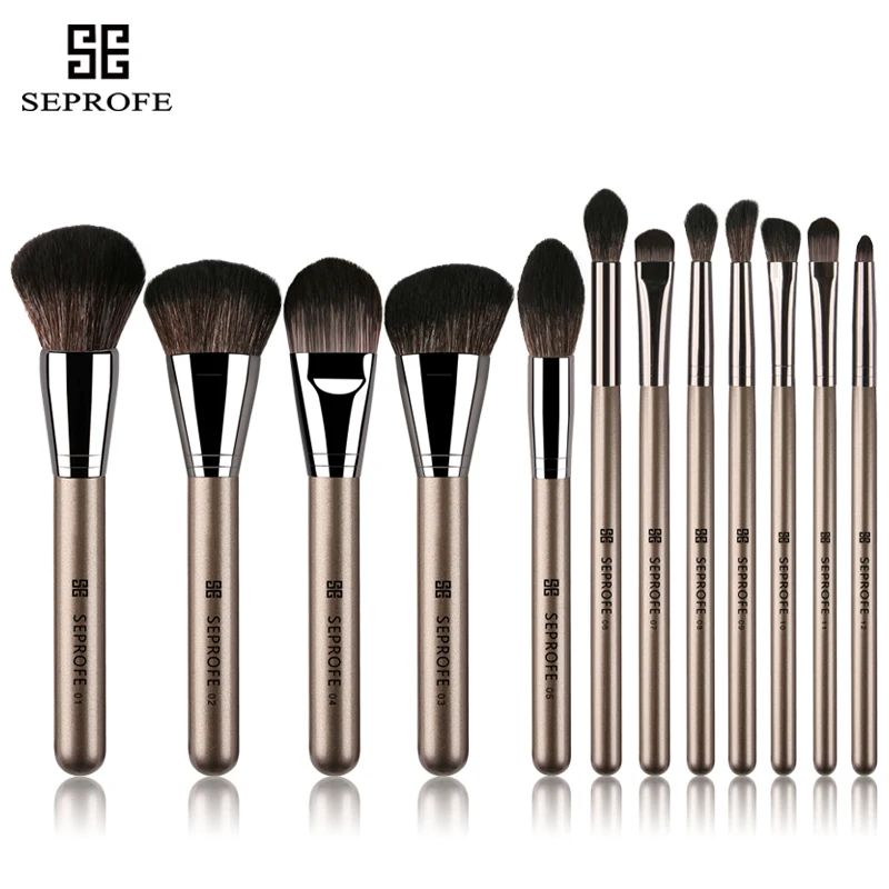 

NEW Silk Wooden Handle Makeup Brushes Set For Foundation Powder Blush Eyeshadow Concealer Lip Eye Make Up Brush Cosmetics Beauty