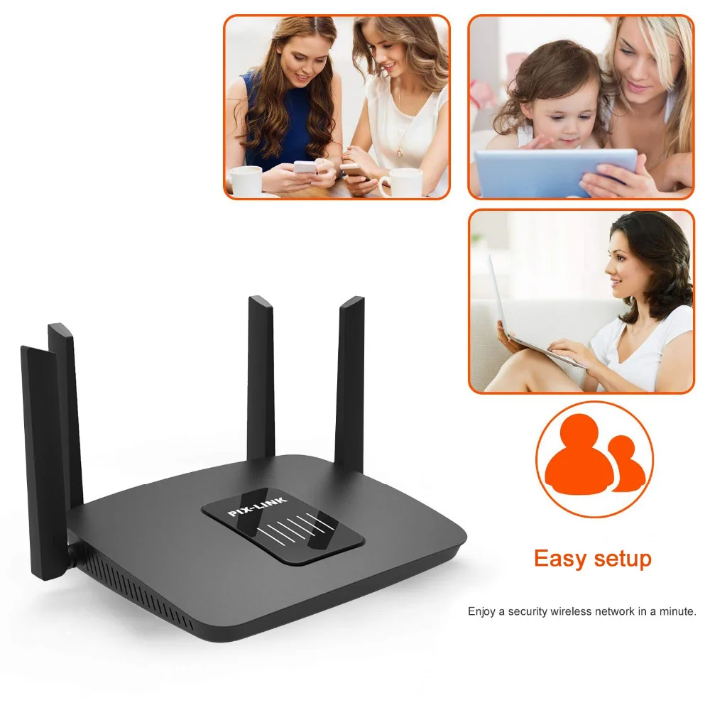 PIXLINK AC06 1200 Мбит/с двухдиапазонный Wi AC1200 Беспроводной маршрутизатор Fi