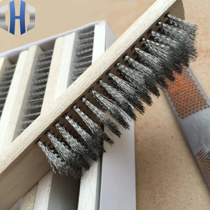 

High-grade Stainless Steel Brush High-quality Wooden Handle Encryption 201 Stainless Steel Wire Brush Cleaning Cleaning Brush