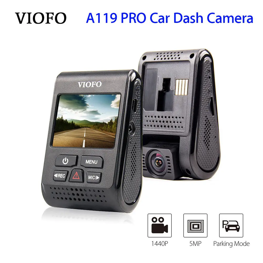 

VIOFO A119 PRO 2K HD Car Dash Camera Capacitor Motion Detection 1296P Vehicle Cam
