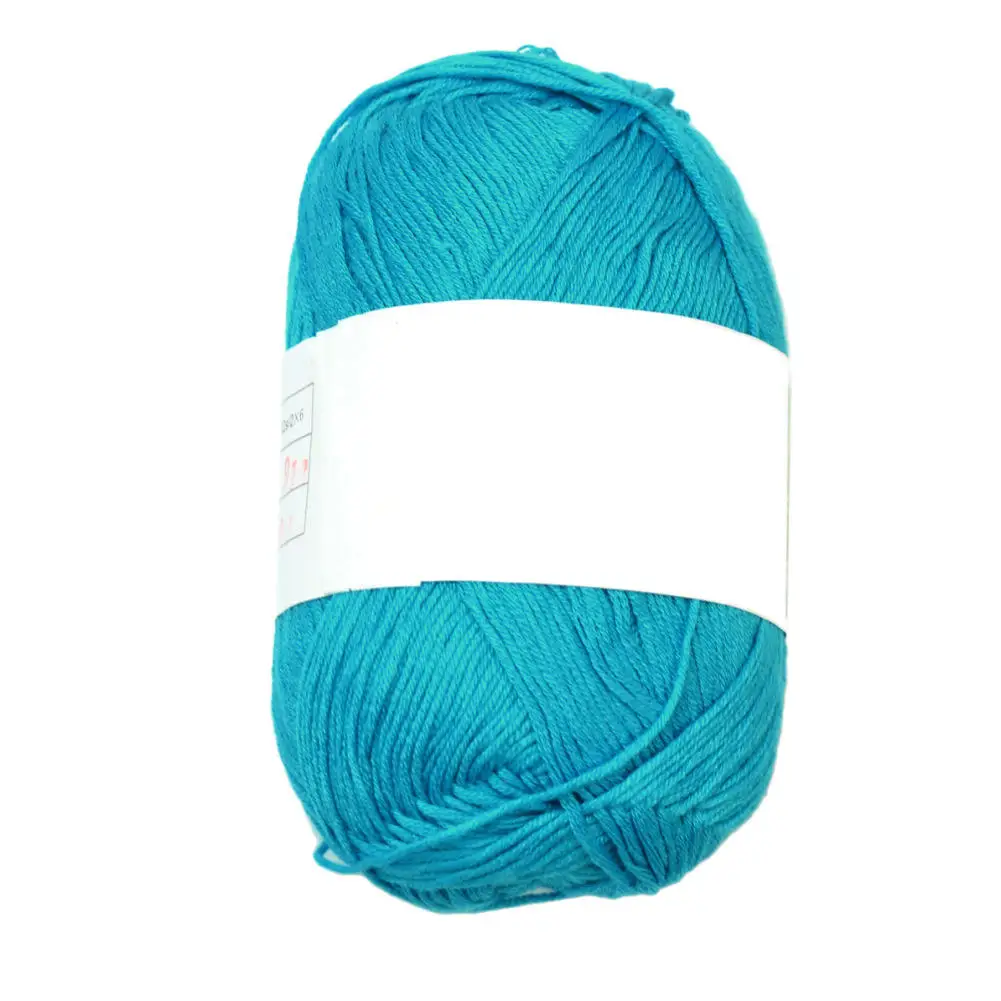 Синий Мягкий Гладкий Натуральный Бамбуковый хлопок, вязанная крючком пряжа, шар для свитера для всех видов людей круглый год