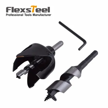 

Flexsteel 54mm(2-1/8") Door Lock Installation Kit Hole Saw Drill Bits Set Professional Bi-Metal Lock Kit For Woodworking Tools