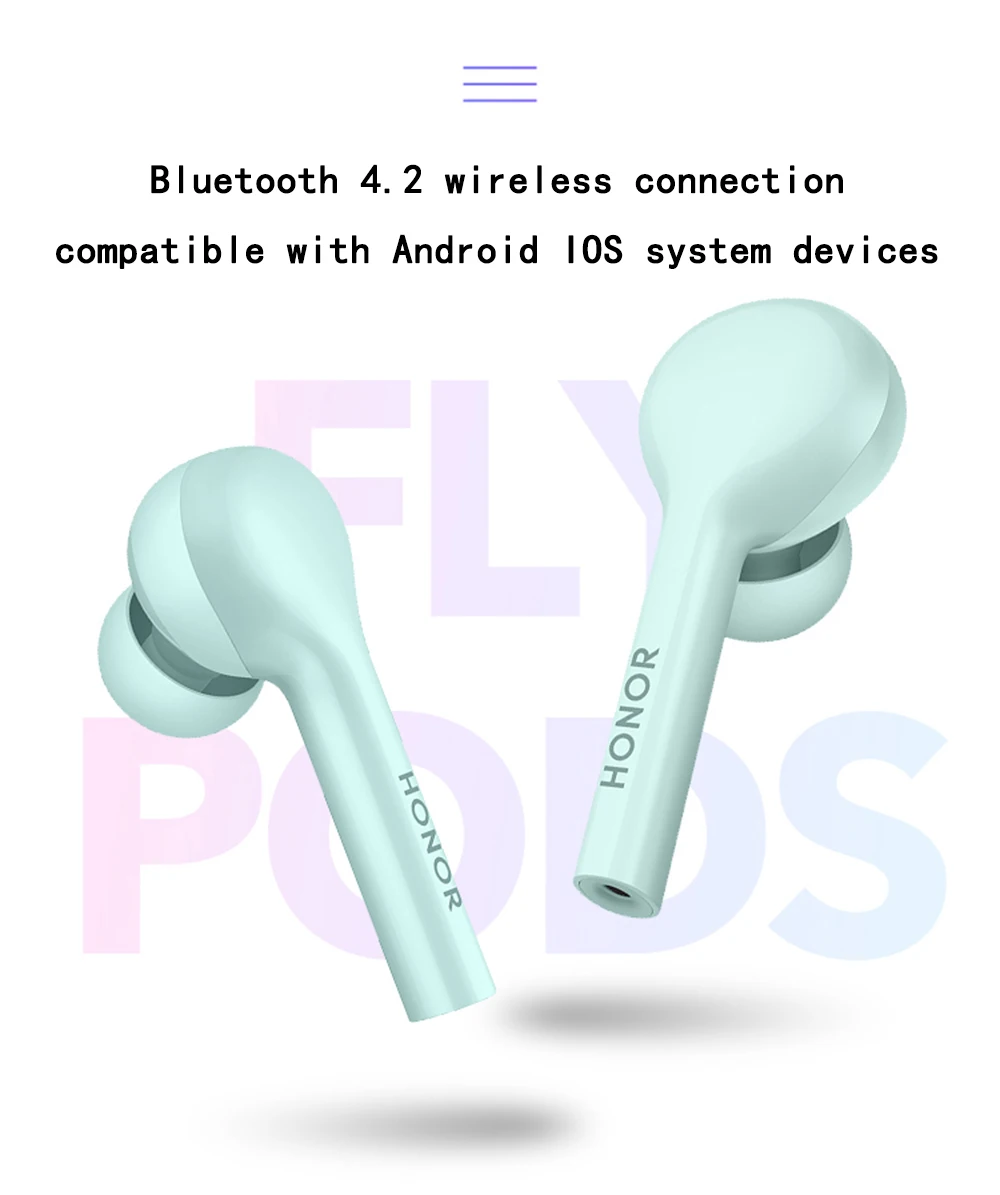 Huawei Honor Flypods Youth Edition гарнитура Bluetooth двойной клик управление с микрофоном наушники для iOS Android huawei Mate20 P30