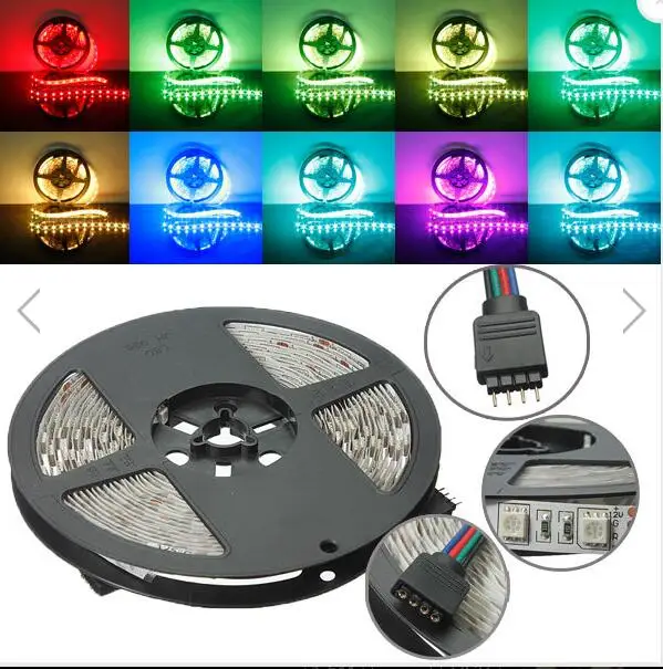 

5M RGB Non-Waterproof 300 LED SMD 5050 LED Strip Light DC 12V Decoration decoration preferred factory direct