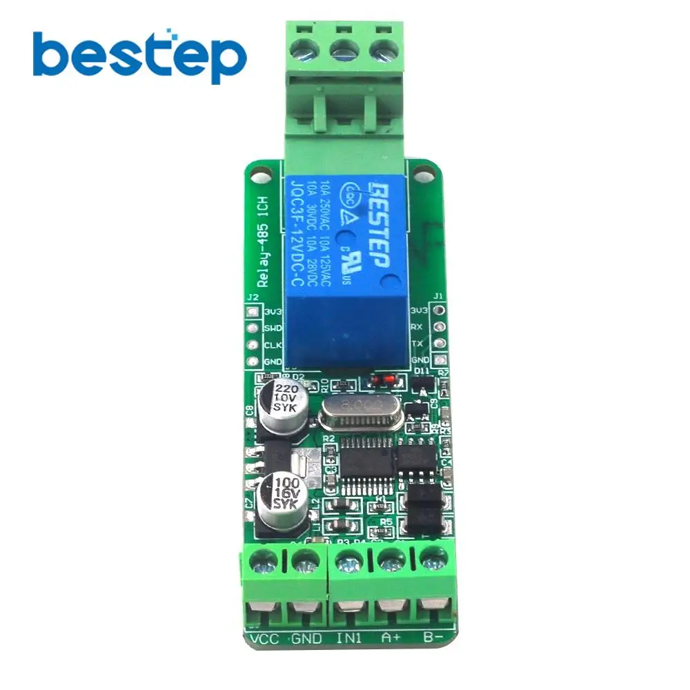 Modbus Rtu 1 канал 12 В релейный модуль переключатель вход/выход RS485/ttl