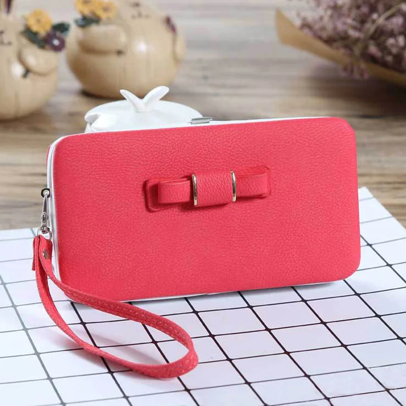 

Women's Wallet Long PU Leather Wallet Buckle Wallet with Card Holder Large Capacity Women's Wallet Clutch