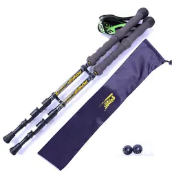 Пара/2 шт. Углеродного Волокна Походы Полюсов Nordic Walking Poles Carbon Trekking Stick Альпенштоком Трость Для Туризма