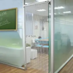 Aluminium Chain Door Window Curtain Metal Screen Fly Insect Blinds Pest Control, Silver 22-001