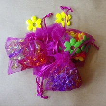 25x35 см 100 шт./лот Рождество мешки из органзы красная роза drawstring сумка для еды/Ювелирные изделия/конфеты /Ср мешочек маленький мешки для упаковки