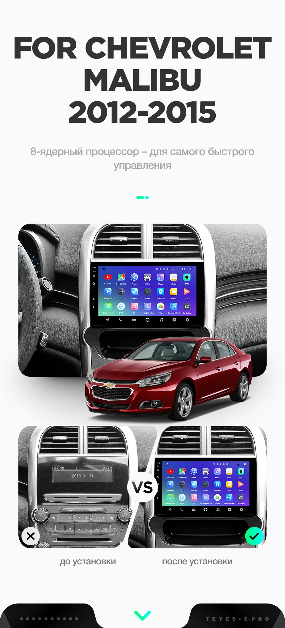 Flash Deal TEYES SPRO For Chevrolet Malibu 8 2012 2013 2014 2015 Car Radio Multimedia Video Player Navigation GPS Android 8.1 No 2din 2 din 4