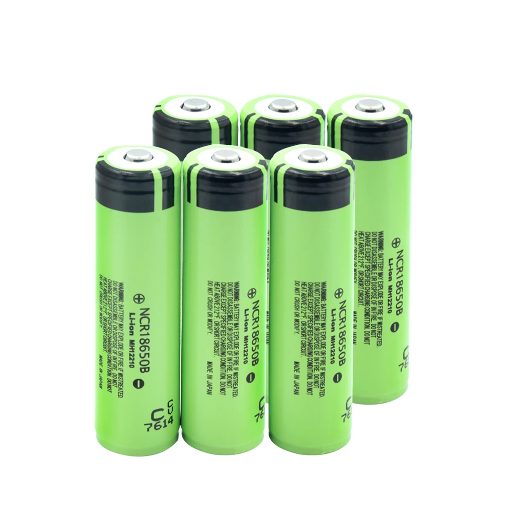 Высокая утечка 20A NCR 18650B литиевая батарея 3400mAh электронная сигарета литий-ионная аккумуляторная батарея PCB защищена для фонарика - Цвет: 6 PCS