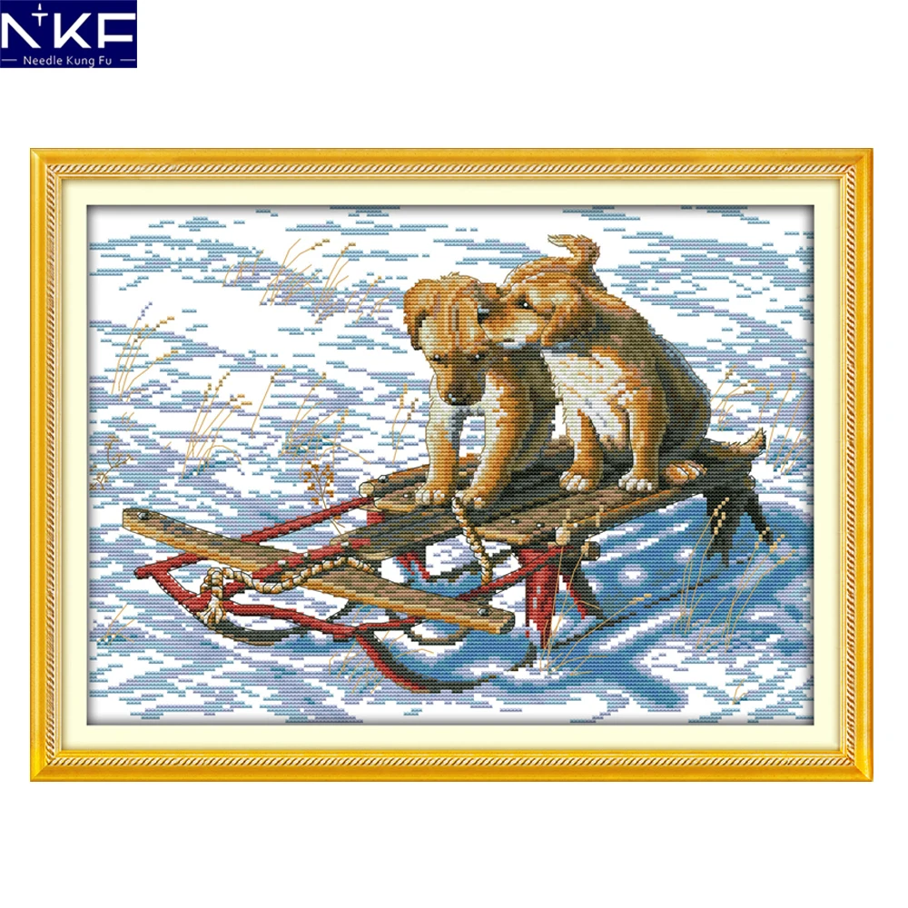 

NKF I Will Protect You Cross Stitch Pattern Handmade Craft Painting Needlework Embroidery Kit Cross Stitching Set for Home Decor
