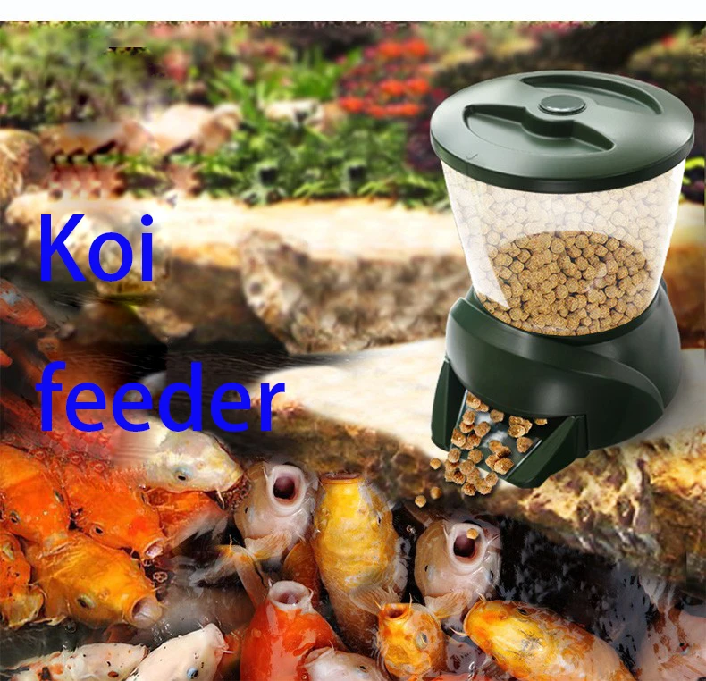 PWFish pond koi fish feeder timing electronic feeding device automatic feeding device of