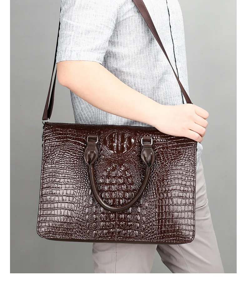 Для мужчин кожаный деловой портфель сумка для 14 "ноутбук Для мужчин; сумка через плечо сумки человек сумки через плечо