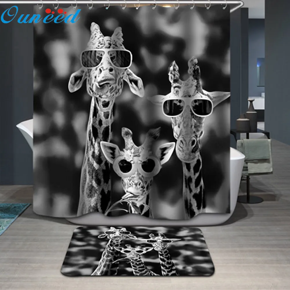 

Ouneed Shower Curtains @ Creative cool Shower Curtain print Waterproof Mildewproof Bathroom Shower Curtain rideau de douche 2019