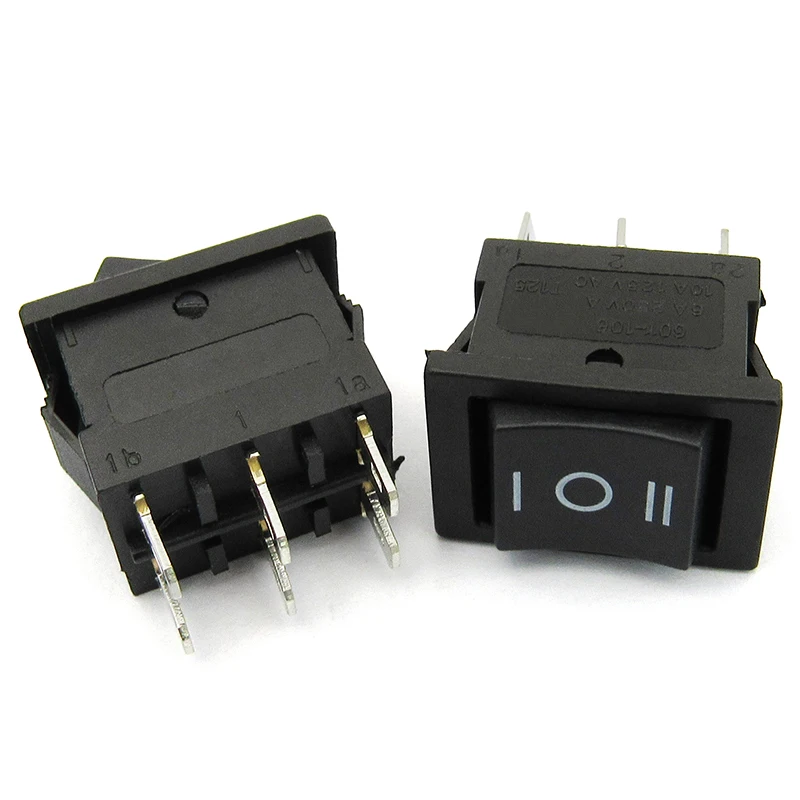 

2pcs/lot Rocker switch power rocker six feet three files 6 feet 3 files 21 * 15MM boat button pole double throw