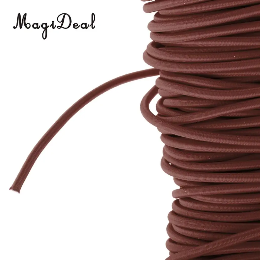 MagiDeal 4mm Heavy Duty Marine Grade Elastic Shock Cord Bungee Rope Tie Down Boat Cover Caravan DIY Craft - Various Length/Color