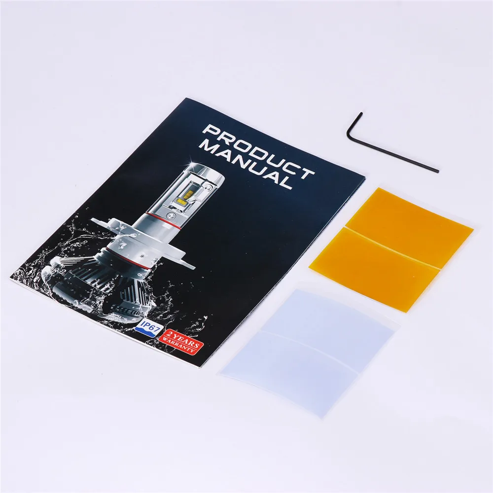 Светодиодная лампа для автомобильных фар ECAHAYAKU 2 шт. X3 ZES H4 H7 3000K/6500K/8000K желтая белая