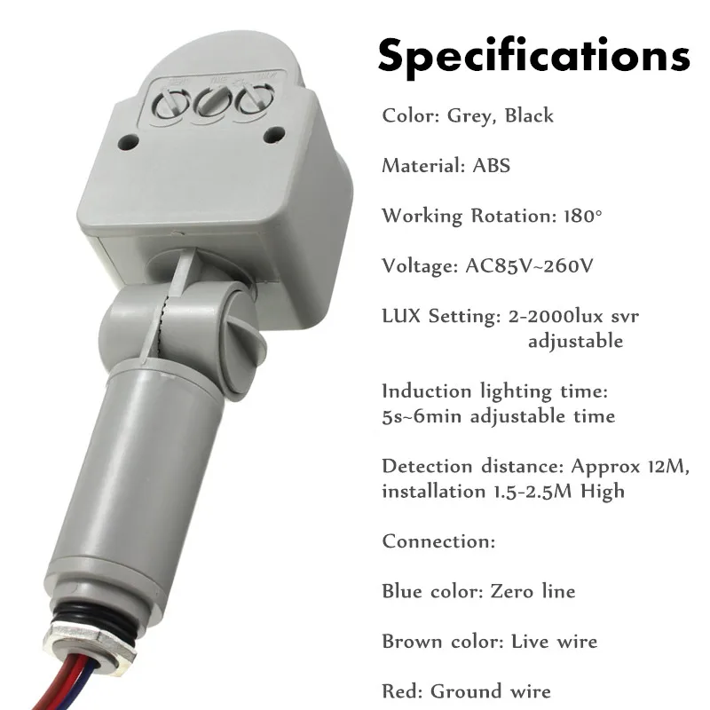 motion sensor 220v 12v