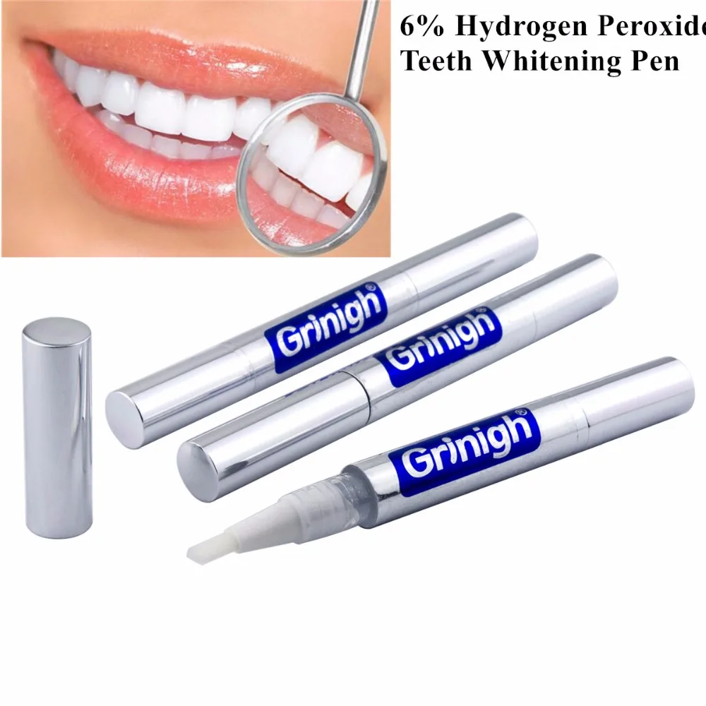 2ml 6 Hydrogen Peroxide Grinigh Teeth Whitening Pen With Natural