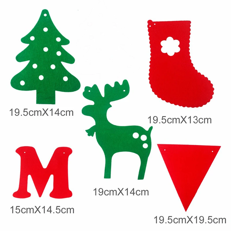Oloey с Рождеством баннер носки рисунками оленей Рождественская елка флаги