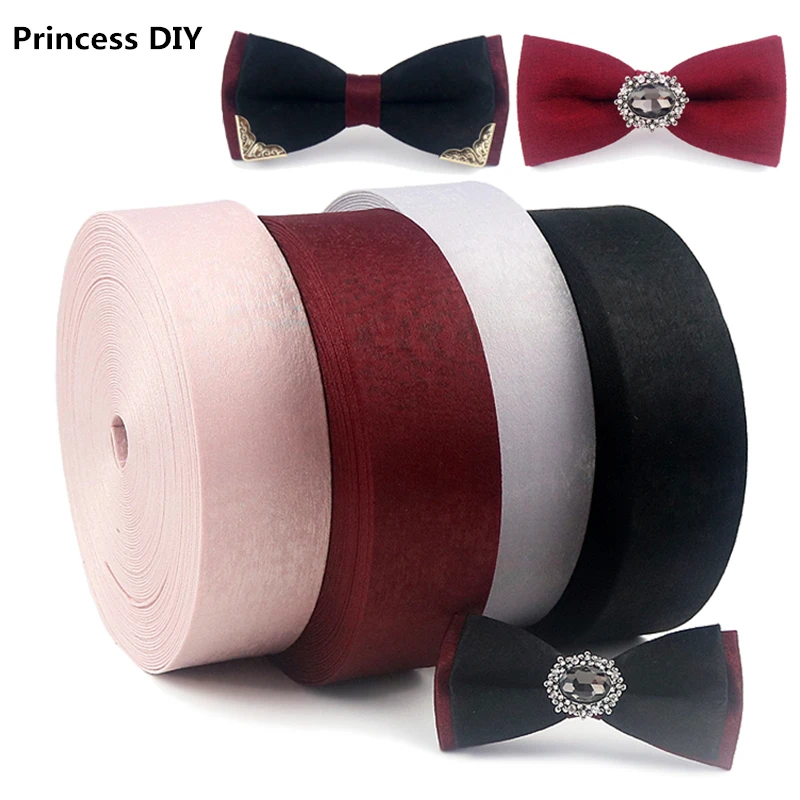 

5Meter/Lot 3/8'' 1'' 1-1/2'' Solid Color Silk Plush Ribbon Autumn Winter Layering Wedding for DIY Hair Bow Accessories Material