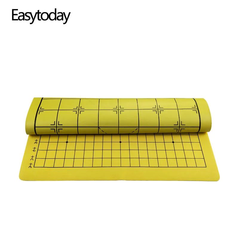 Easytoday доска для китайских шахмат Синтетическая Кожа Go игра шахматная два в одном