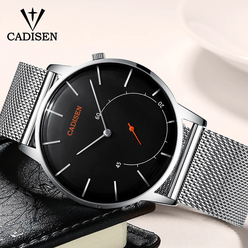 

Men watch Cadisen Casual Fashion Ultra-thin Wristwatches Men Waterproof Business Quartz watch Sports watch man Relogio Masculino