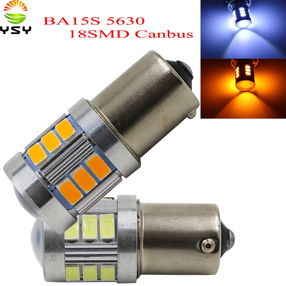YSY 30X canbus без ошибок 1156 светодиодная лампа 5630 18SMD Canbus BAU15S PY21W BA15S P21W Светодиодная для