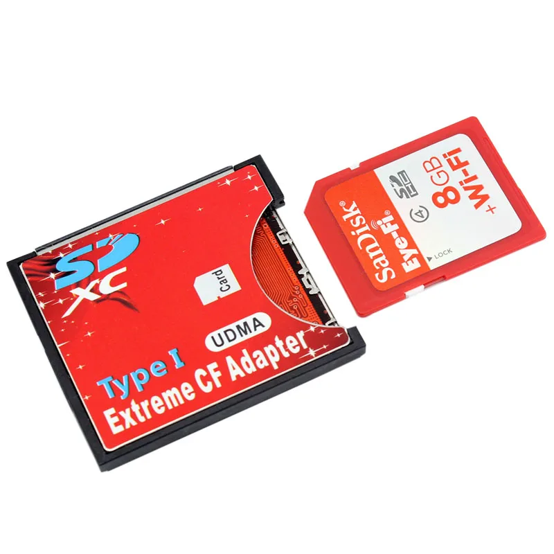 Новый SDXC SDHC WI-FI SD до Тип я Compact Flash Card адаптер CF адаптер Максимальная Поддержка 2 ТБ QJY99