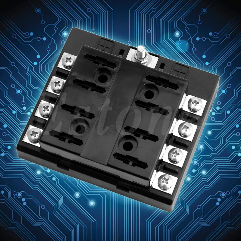 

DC 32V 8 Way Circuit Car Boat Auto Automotive ATC ATO Blade Fuse Box Holder O06