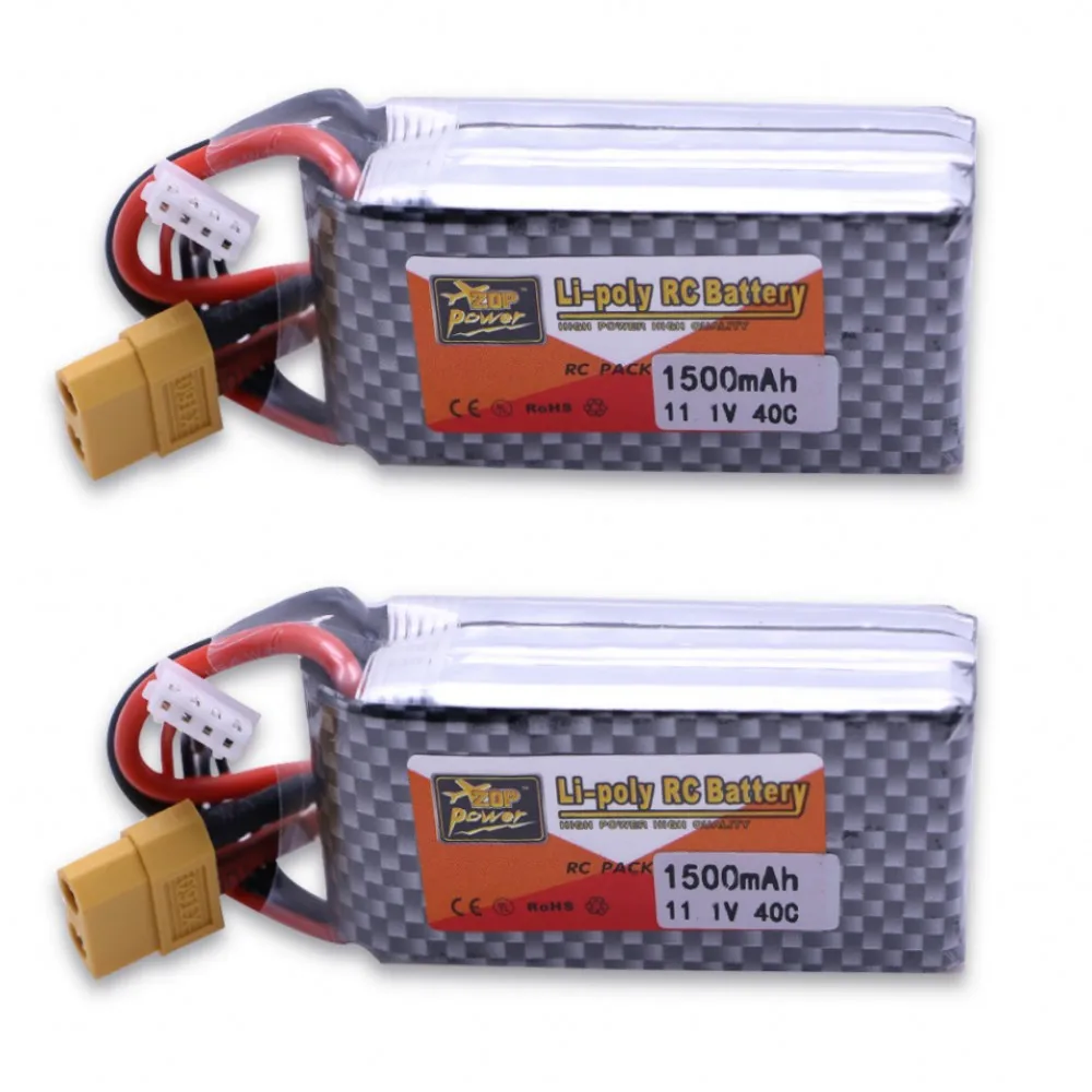 2 шт. LiPo батарея 11 1 В 1500 мАч 3 S 40C MAX 60C XT60plug Tplug и зарядное устройство для
