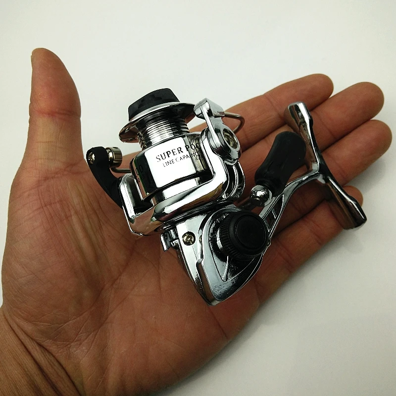 

MN100 pocket spinning fishing reel BB 1+1 GEAR Ratio 4.3:1 very small palm size metal rock fishing reel metal spinning wheel