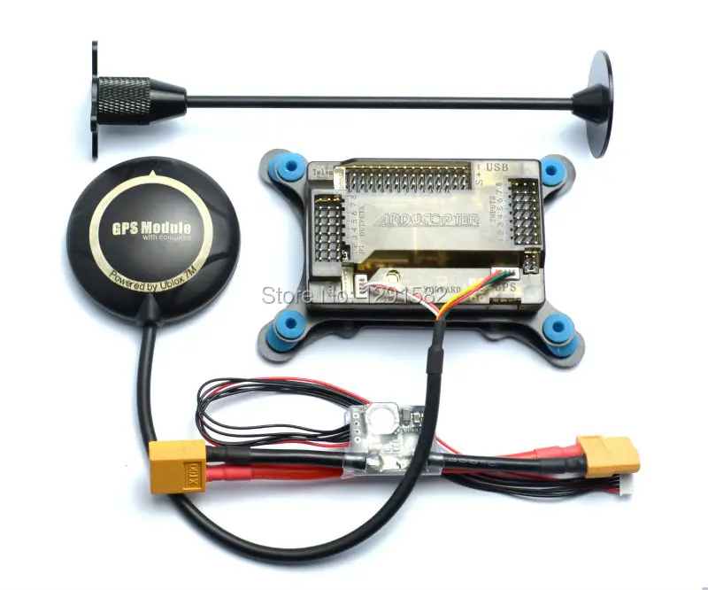 

Straight pin APM2.8 APM 2.8 Flight Controller Board + 7M / M8N GPS + Power module + GPS holder for Quadcopter Multicopter