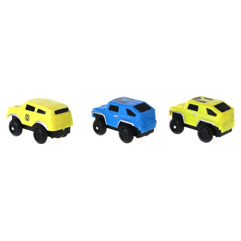 Детский игрушечный рельсовый трек автомобиль электронный светодиод на батарейке легкий подарок для детей Рождество День рождения